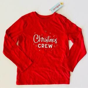 Cat & Jack | Christmas Crew Graphic Long Sleeve T-shirt NWT S 6/7